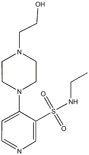 N-ethyl-4-[4-(2-hydroxyethyl)-1-piperazinyl]-3-pyridinesulfonamide Structure