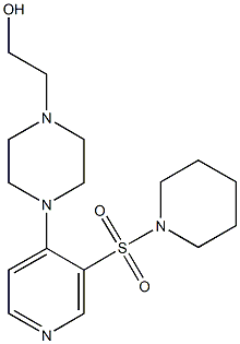 2-{4-[3-(1-piperidinylsulfonyl)-4-pyridinyl]-1-piperazinyl}ethanol Struktur