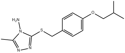 3-[(4-isobutoxybenzyl)sulfanyl]-5-methyl-4H-1,2,4-triazol-4-amine 结构式