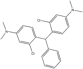 N-{3-chloro-4-[[2-chloro-4-(dimethylamino)phenyl](phenyl)methyl]phenyl}-N,N-dimethylamine Struktur