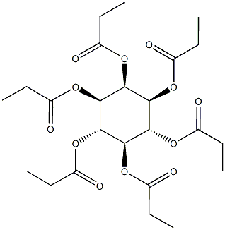 2,3,4,5,6-pentakis(propionyloxy)cyclohexyl propionate 化学構造式