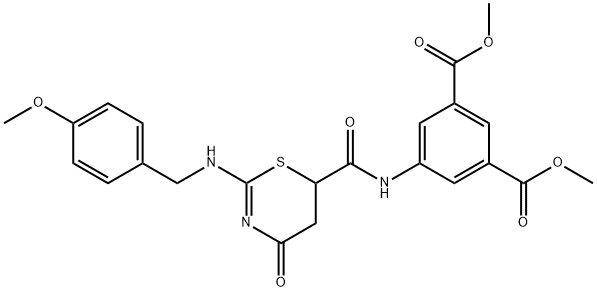 577695-75-1 dimethyl 5-[({2-[(4-methoxybenzyl)amino]-4-oxo-5,6-dihydro-4H-1,3-thiazin-6-yl}carbonyl)amino]isophthalate