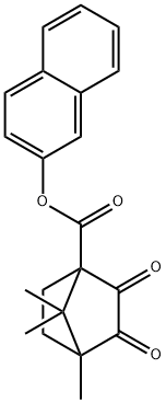 2-naphthyl 4,7,7-trimethyl-2,3-dioxobicyclo[2.2.1]heptane-1-carboxylate Structure