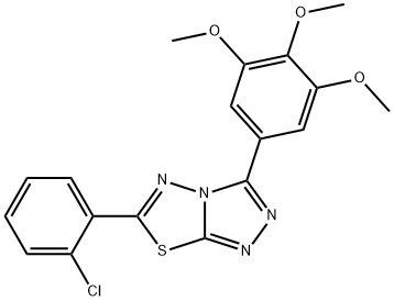 6-(2-chlorophenyl)-3-(3,4,5-trimethoxyphenyl)[1,2,4]triazolo[3,4-b][1,3,4]thiadiazole,577699-79-7,结构式