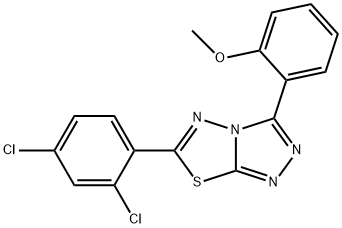 2-[6-(2,4-dichlorophenyl)[1,2,4]triazolo[3,4-b][1,3,4]thiadiazol-3-yl]phenyl methyl ether,577762-48-2,结构式