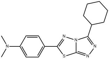 N-[4-(3-cyclohexyl[1,2,4]triazolo[3,4-b][1,3,4]thiadiazol-6-yl)phenyl]-N,N-dimethylamine Structure