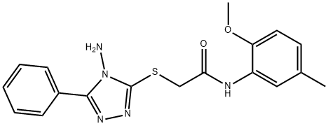 2-[(4-amino-5-phenyl-4H-1,2,4-triazol-3-yl)sulfanyl]-N-(2-methoxy-5-methylphenyl)acetamide|