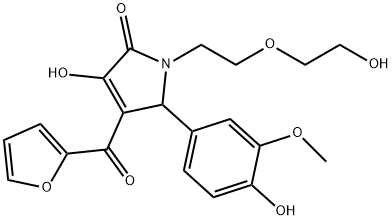 4-(2-furoyl)-3-hydroxy-1-[2-(2-hydroxyethoxy)ethyl]-5-(4-hydroxy-3-methoxyphenyl)-1,5-dihydro-2H-pyrrol-2-one,577963-65-6,结构式