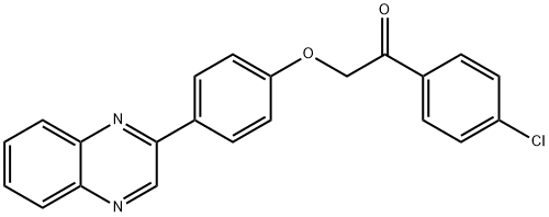 1-(4-chlorophenyl)-2-[4-(2-quinoxalinyl)phenoxy]ethanone 结构式