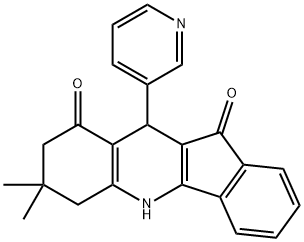 7,7-dimethyl-10-(3-pyridinyl)-6,7,8,10-tetrahydro-5H-indeno[1,2-b]quinoline-9,11-dione 结构式