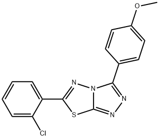 4-[6-(2-chlorophenyl)[1,2,4]triazolo[3,4-b][1,3,4]thiadiazol-3-yl]phenyl methyl ether,577988-40-0,结构式