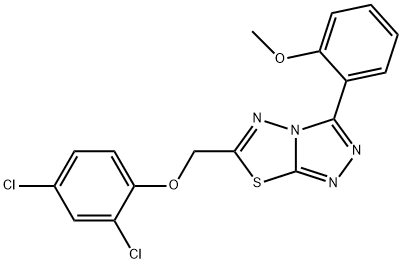 6-[(2,4-dichlorophenoxy)methyl]-3-(2-methoxyphenyl)[1,2,4]triazolo[3,4-b][1,3,4]thiadiazole Structure