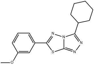 3-(3-cyclohexyl[1,2,4]triazolo[3,4-b][1,3,4]thiadiazol-6-yl)phenyl methyl ether Structure
