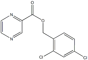 2,4-dichlorobenzyl 2-pyrazinecarboxylate Structure