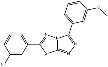 3-[6-(3-chlorophenyl)[1,2,4]triazolo[3,4-b][1,3,4]thiadiazol-3-yl]phenyl methyl ether Structure