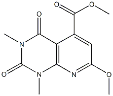 methyl 7-methoxy-1,3-dimethyl-2,4-dioxo-1,2,3,4-tetrahydropyrido[2,3-d]pyrimidine-5-carboxylate 化学構造式