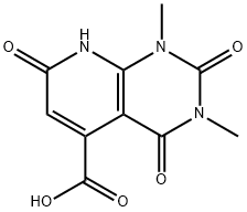 1,3-dimethyl-2,4,7-trioxo-1,2,3,4,7,8-hexahydropyrido[2,3-d]pyrimidine-5-carboxylic acid 化学構造式