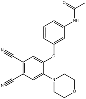 N-{3-[4,5-dicyano-2-(4-morpholinyl)phenoxy]phenyl}acetamide Structure