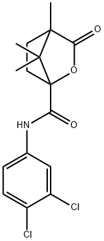 N-(3,4-dichlorophenyl)-4,7,7-trimethyl-3-oxo-2-oxabicyclo[2.2.1]heptane-1-carboxamide 化学構造式