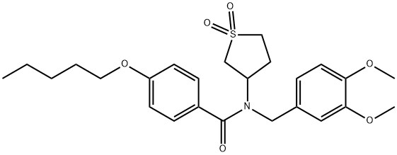 578732-34-0 N-(3,4-dimethoxybenzyl)-N-(1,1-dioxidotetrahydro-3-thienyl)-4-(pentyloxy)benzamide