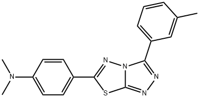 N,N-dimethyl-N-{4-[3-(3-methylphenyl)[1,2,4]triazolo[3,4-b][1,3,4]thiadiazol-6-yl]phenyl}amine,578732-70-4,结构式