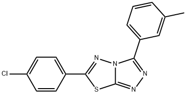 6-(4-chlorophenyl)-3-(3-methylphenyl)[1,2,4]triazolo[3,4-b][1,3,4]thiadiazole 化学構造式