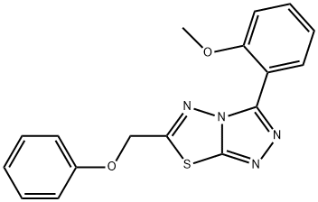 3-(2-methoxyphenyl)-6-(phenoxymethyl)[1,2,4]triazolo[3,4-b][1,3,4]thiadiazole Structure