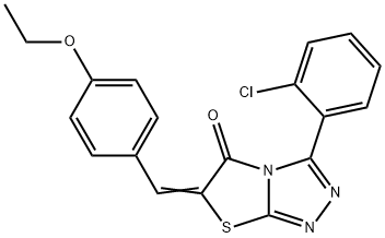 3-(2-chlorophenyl)-6-(4-ethoxybenzylidene)[1,3]thiazolo[2,3-c][1,2,4]triazol-5(6H)-one Struktur