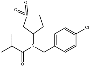 N-(4-chlorobenzyl)-N-(1,1-dioxidotetrahydro-3-thienyl)-2-methylpropanamide Struktur
