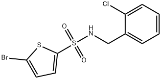 5-bromo-N-(2-chlorobenzyl)-2-thiophenesulfonamide Structure