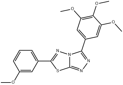6-(3-methoxyphenyl)-3-(3,4,5-trimethoxyphenyl)[1,2,4]triazolo[3,4-b][1,3,4]thiadiazole,578747-74-7,结构式
