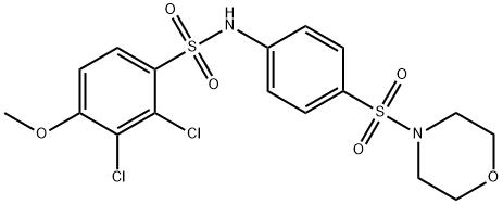 2,3-dichloro-4-methoxy-N-[4-(4-morpholinylsulfonyl)phenyl]benzenesulfonamide Structure