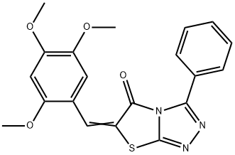 3-phenyl-6-(2,4,5-trimethoxybenzylidene)[1,3]thiazolo[2,3-c][1,2,4]triazol-5(6H)-one Structure