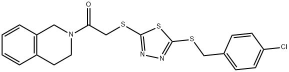 578759-74-7 2-[({5-[(4-chlorobenzyl)sulfanyl]-1,3,4-thiadiazol-2-yl}sulfanyl)acetyl]-1,2,3,4-tetrahydroisoquinoline