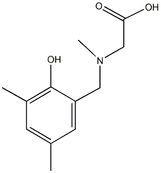 [(2-hydroxy-3,5-dimethylbenzyl)(methyl)amino]acetic acid Struktur