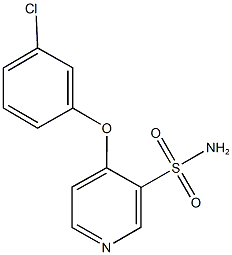 4-(3-chlorophenoxy)-3-pyridinesulfonamide Structure