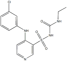 4-(3-chloroanilino)-3-({[(ethylamino)carbonyl]amino}sulfonyl)pyridine|