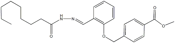 methyl 4-{[2-(2-nonanoylcarbohydrazonoyl)phenoxy]methyl}benzoate Struktur