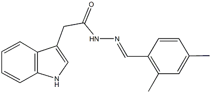 N'-(2,4-dimethylbenzylidene)-2-(1H-indol-3-yl)acetohydrazide Structure