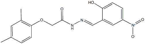 2-(2,4-dimethylphenoxy)-N'-{2-hydroxy-5-nitrobenzylidene}acetohydrazide,581781-22-8,结构式