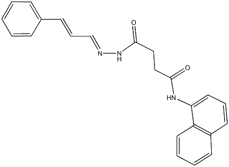 N-(1-naphthyl)-4-oxo-4-[2-(3-phenyl-2-propenylidene)hydrazino]butanamide Structure