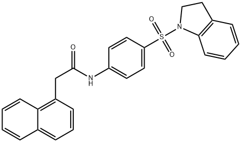 N-[4-(2,3-dihydro-1H-indol-1-ylsulfonyl)phenyl]-2-(1-naphthyl)acetamide Structure