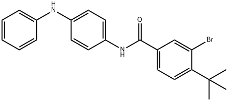 N-(4-anilinophenyl)-3-bromo-4-tert-butylbenzamide 化学構造式