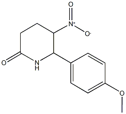 5-nitro-6-(4-methoxyphenyl)-2-piperidinone 结构式