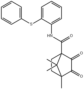 4,7,7-trimethyl-2,3-dioxo-N-[2-(phenylsulfanyl)phenyl]bicyclo[2.2.1]heptane-1-carboxamide|