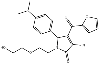 4-(2-furoyl)-3-hydroxy-1-[2-(2-hydroxyethoxy)ethyl]-5-(4-isopropylphenyl)-1,5-dihydro-2H-pyrrol-2-one Structure