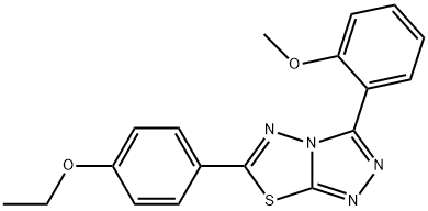 6-(4-ethoxyphenyl)-3-(2-methoxyphenyl)[1,2,4]triazolo[3,4-b][1,3,4]thiadiazole Structure