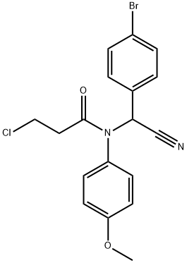 N-[(4-bromophenyl)(cyano)methyl]-3-chloro-N-(4-methoxyphenyl)propanamide|