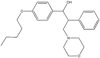 3-morpholin-4-yl-1-[4-(pentyloxy)phenyl]-2-phenylpropan-1-ol Structure