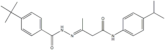 3-[(4-tert-butylbenzoyl)hydrazono]-N-(4-isopropylphenyl)butanamide Struktur